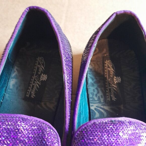 After Midnite 6865 Men\'s Designer Loafer Dress Shoes Purple Sequin Size 12 main image 9